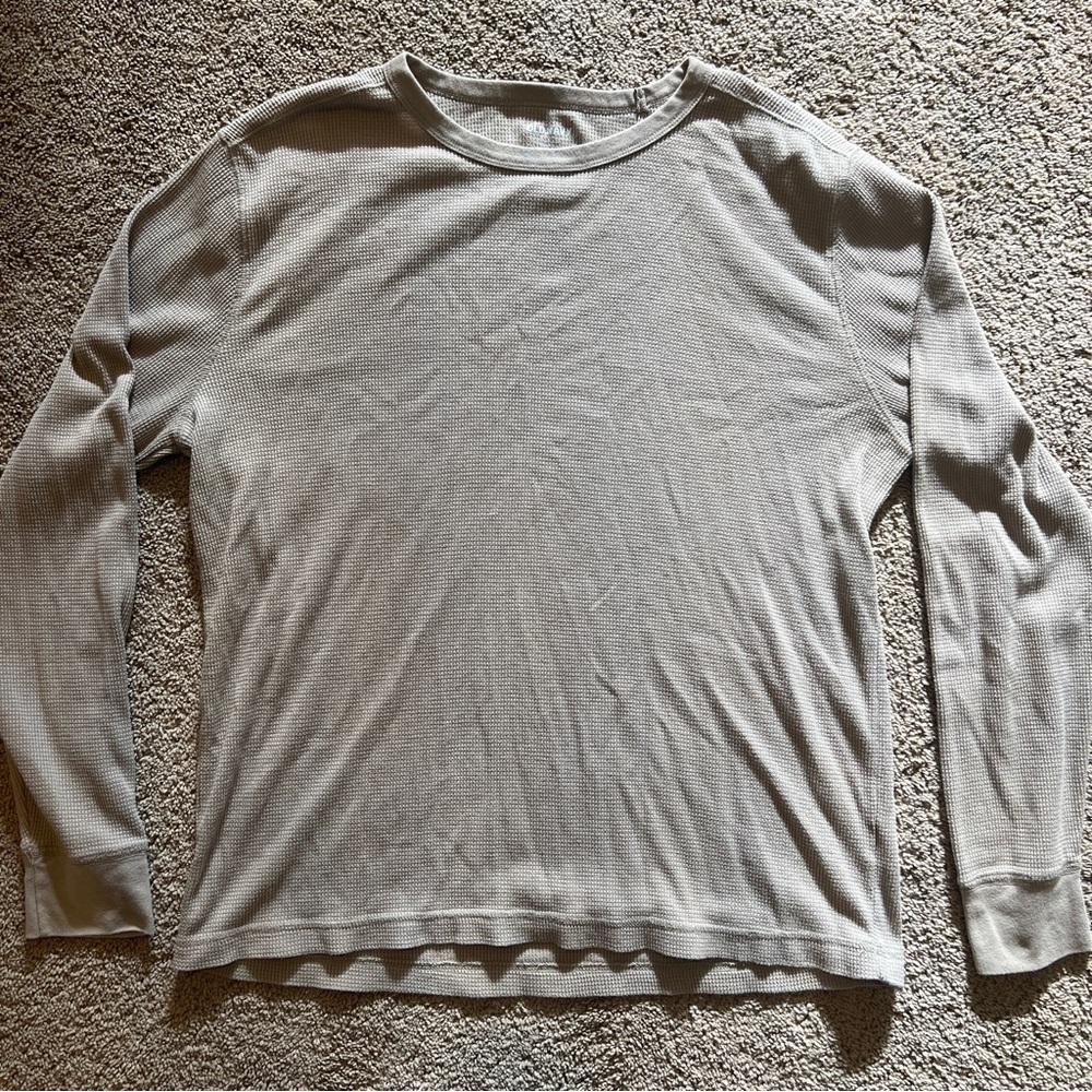 Men’s Long Sleeve Waffle Knit Shirt